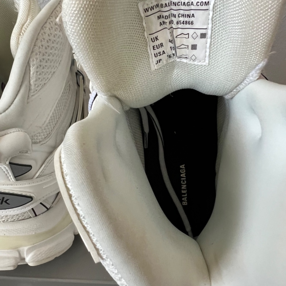 Size 40- Balenciaga Track Hike High top Sneaker White -Women size 10 - Picture 5 of 6